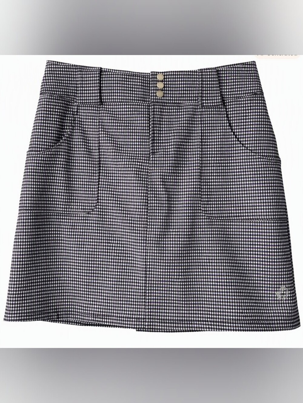 Jofit Black and White Houndstooth Mini Skirt Size 4